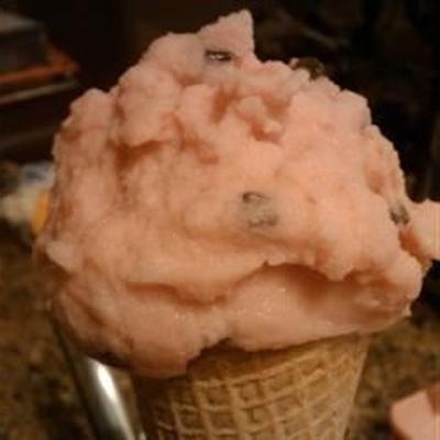 sorvete de melancia com menta