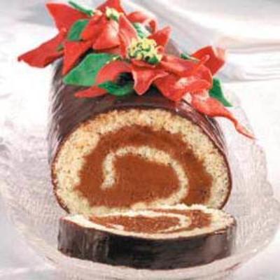 rolo de bolo de poinsétia