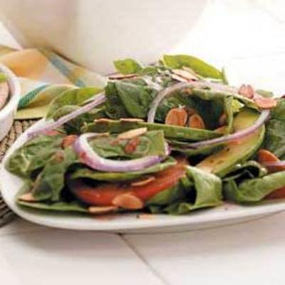 salada de espinafre de amêndoa salada de espinafre de amêndoa