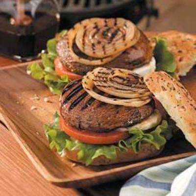 hambúrguer de cogumelos portobello