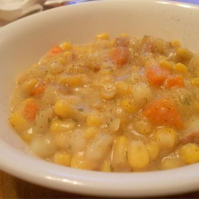 sopa de milho volumosa (vegan)