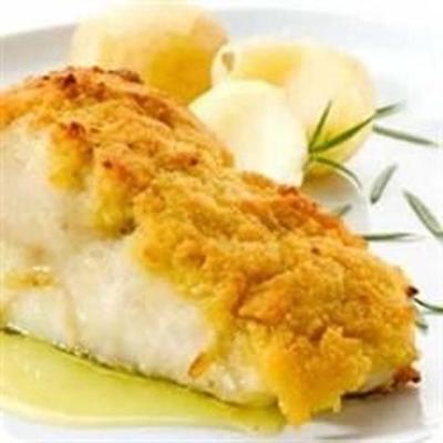 Bacalhau assado com gergelim