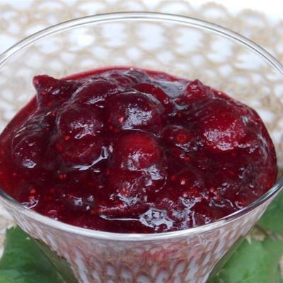 molho de cranberry com gengibre e canela