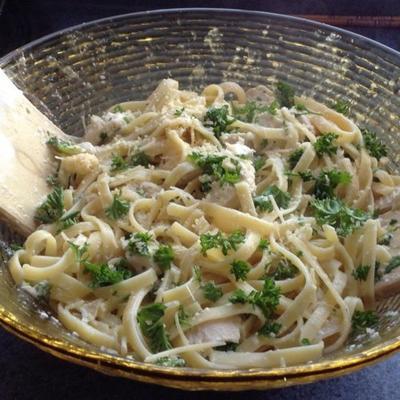 frango fettuccine mais leve alfredo