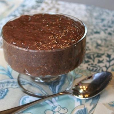 pudim de sementes de chocolate chia