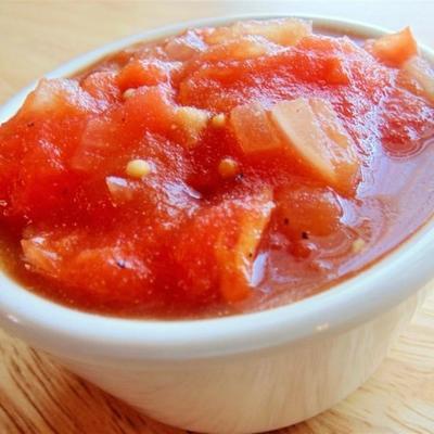 tomate estufado temperado com mostarda
