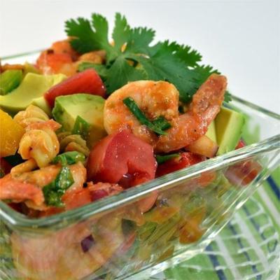 confetti shrimp cocktail salada de macarrão