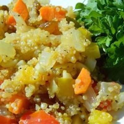 pilaf de amêndoa de quinoa