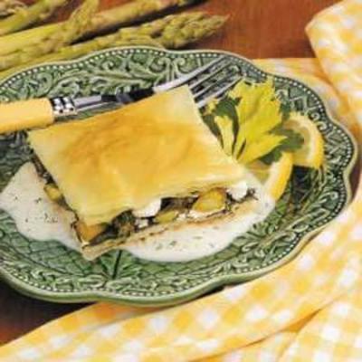 espargos spanakopita