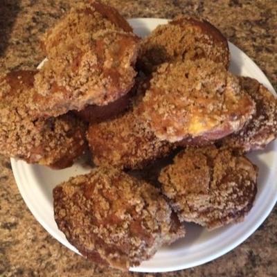 muffins de farelo de streusel de maçã