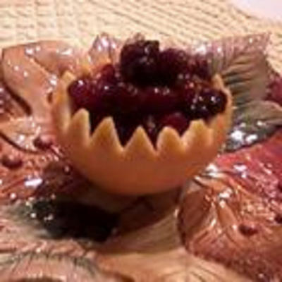 molho de cranberry doce fresco com uma torção