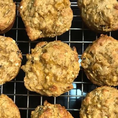 muffins de abóbora de aveia de outubro