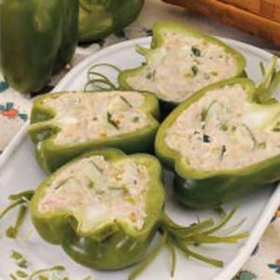 copos de pimenta de salada de atum