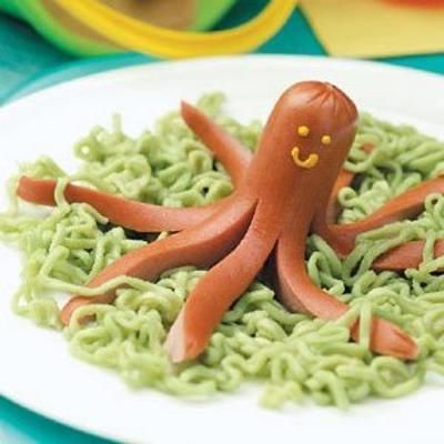 polvo e algas marinhas