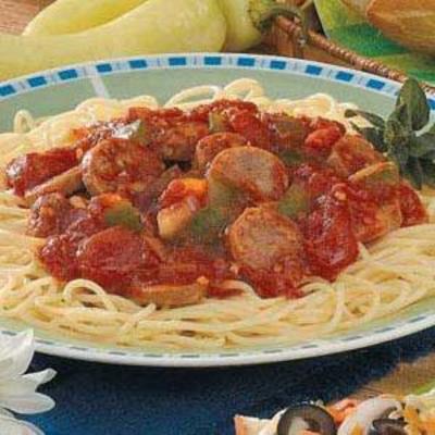 espaguete de salsicha italiana