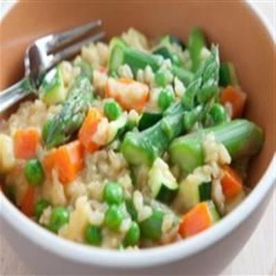arroz integral e risoto de legumes