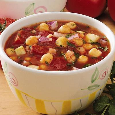 gaspacho de grão de bico