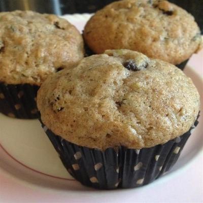 muffins de passas de abobrinha