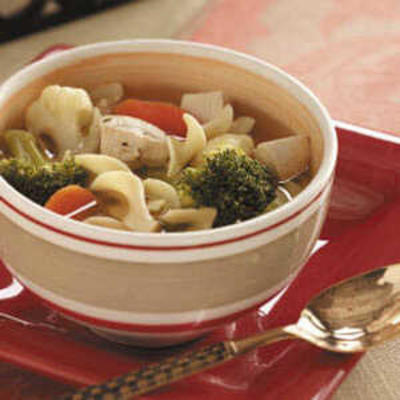 sopa de frango vegetal