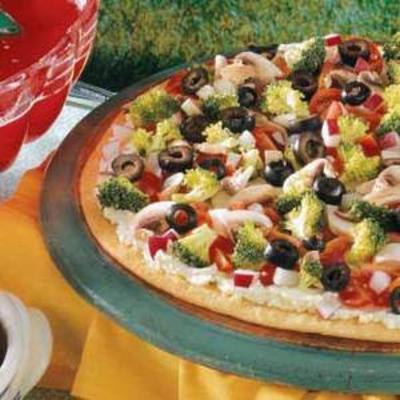 pizza vegetariana festiva