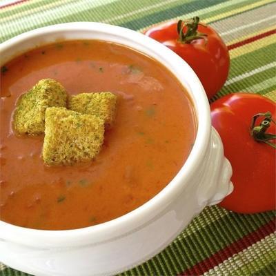 creme rápido e fácil de sopa de tomate