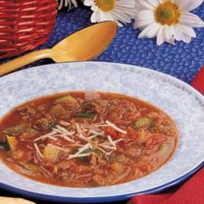 sopa de carne de abobrinha