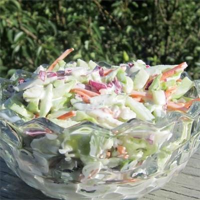 salada de repolho de iogurte grego