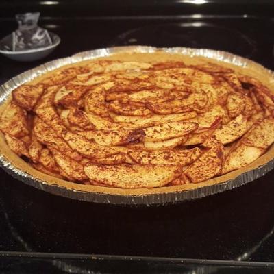 torta de cheesecake de maçã