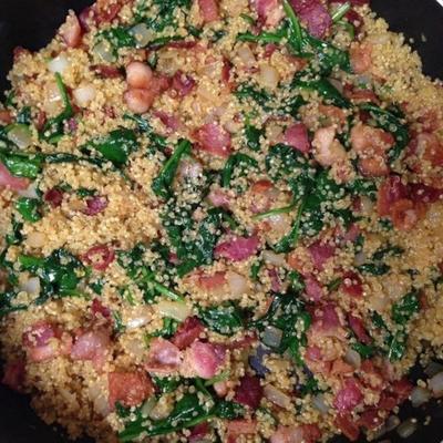 espinafre bacon quinoa