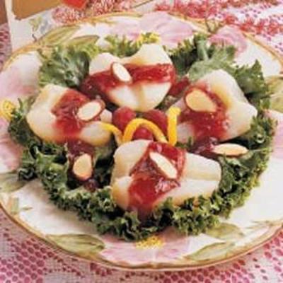 salada de pêra de cranberry