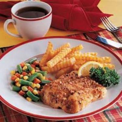 peixe frito com crosta de nozes