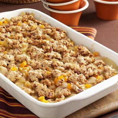 Crumble de maçã e alperce