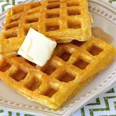 waffles de fubá com sementes de chia