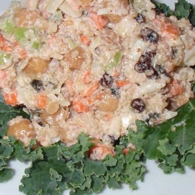 grão de bico de quinoa mock salada de atum