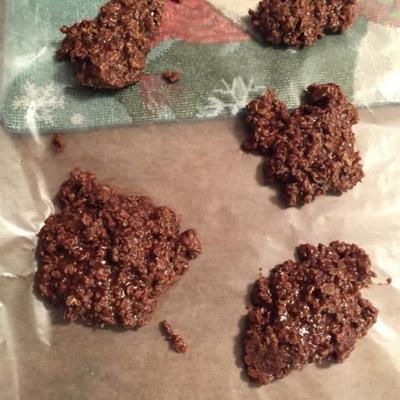 biscoitos de aveia de chocolate unbaked