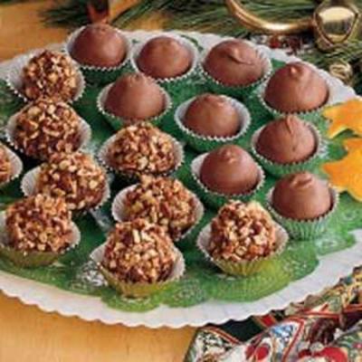 Meltaways de chocolate laranja