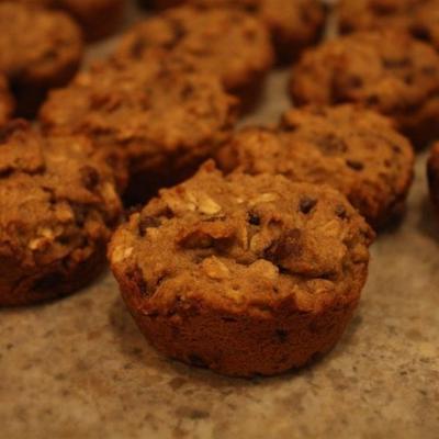 muffins de aveia com chip de chocolate sem glúten