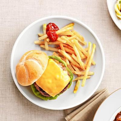 cheeseburgers de cogumelos