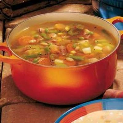 sopa de presunto e legumes