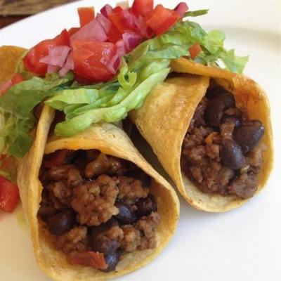 taco mix com feijão preto