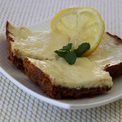 barras de cheesecake de gengibre limão