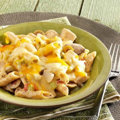 frango cheddar mostaccioli