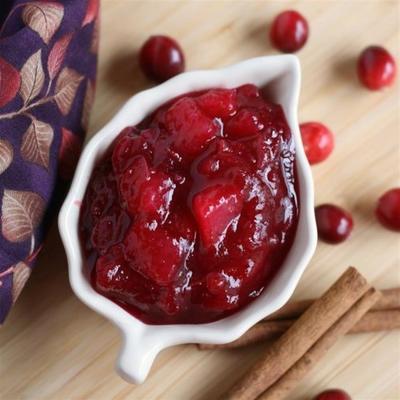 molho de cranberry com mel e peras