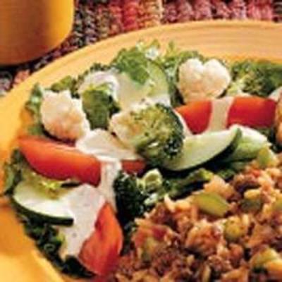 salada de legumes crocante