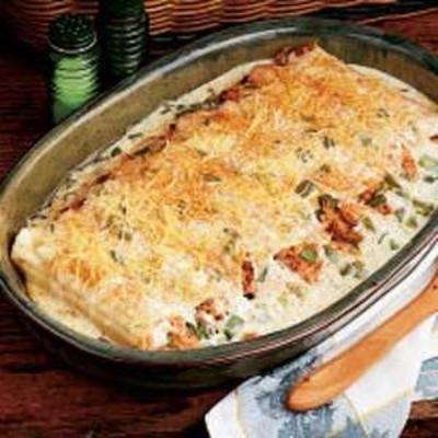 manicotti recheado com presunto