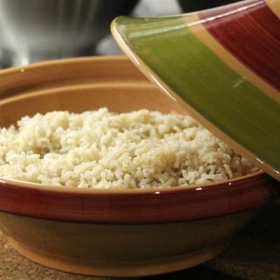 arroz integral cozido no forno