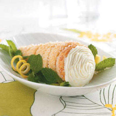 cornucópias de mousse de limão