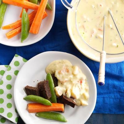 fondue de carne de caranguejo sensacional