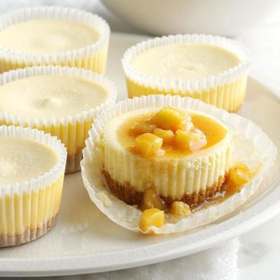 mini cheesecakes de maçã caramelo fácil