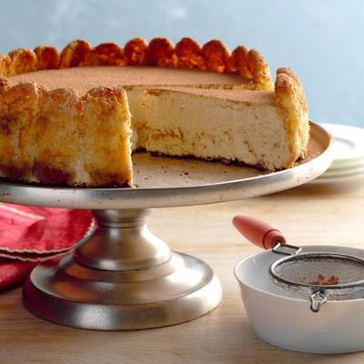 cheesecake cremoso de mulher-da-senhora tiramisu